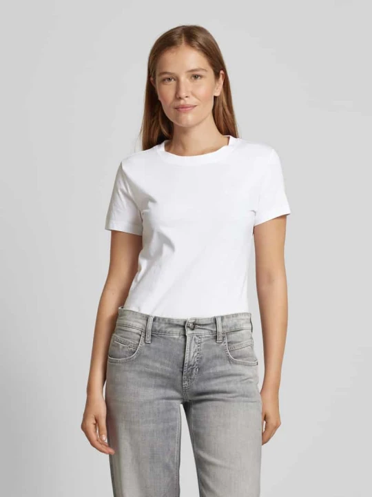 Zdjęcie produktu T-shirt z wyhaftowanym logo model ‘Esogo’ Boss Biały