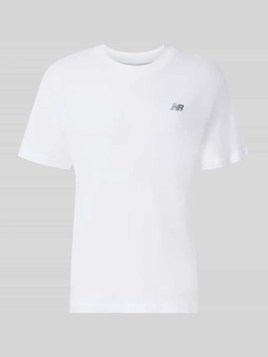 Zdjęcie produktu T-shirt z wyhaftowanym logo model 'ESSENTIALS' New Balance Biały