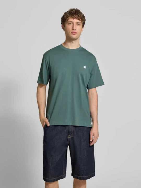 Zdjęcie produktu t-shirt z wyhaftowanym logo model 'Madison' Carhartt WIP Limonkowy