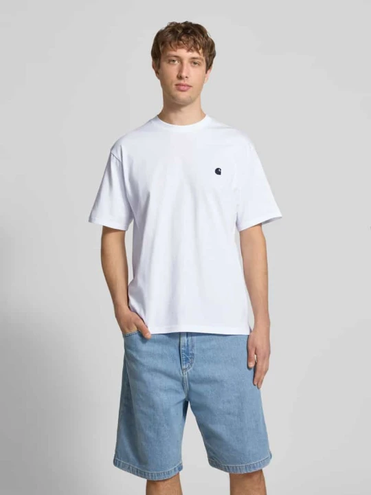 Zdjęcie produktu t-shirt z wyhaftowanym logo model 'Madison' Carhartt WIP Biały