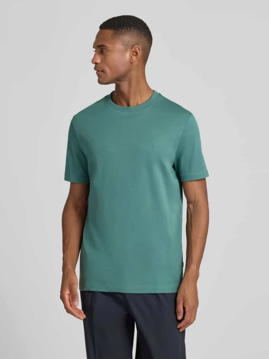 Zdjęcie produktu T-shirt z Wyhaftowane logo Model 'Priamo' JOOP! Szmaragdowy