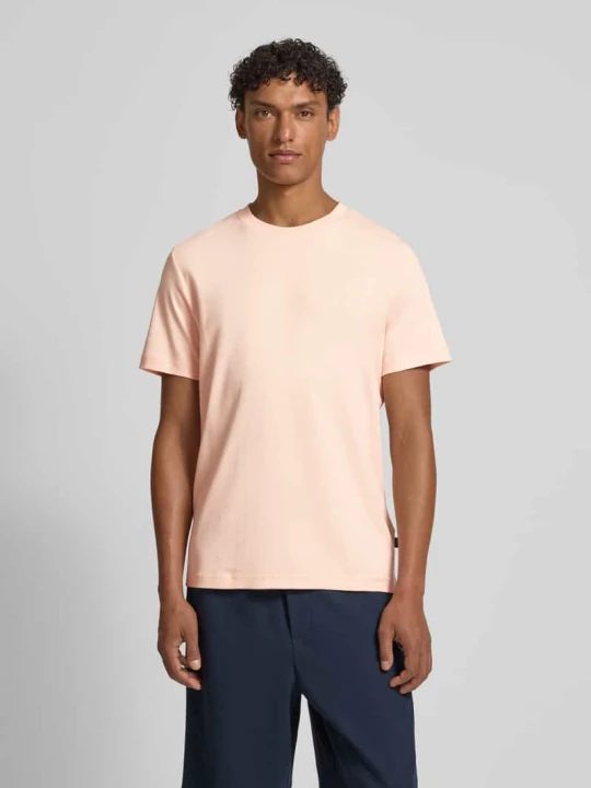 Zdjęcie produktu T-shirt z wyhaftowanym logo model 'Priamo' JOOP! Morelowy