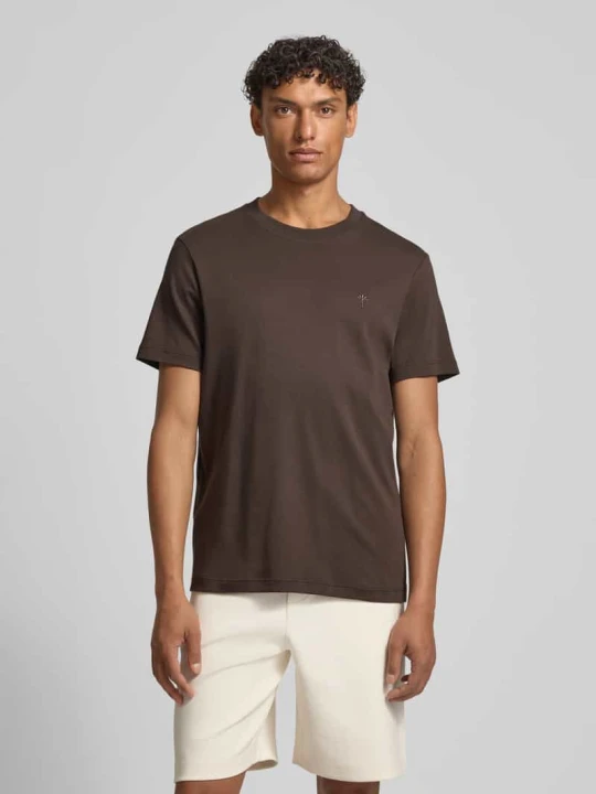 Zdjęcie produktu T-shirt z wyhaftowanym logo model 'Priamo' JOOP! Czekoladowy