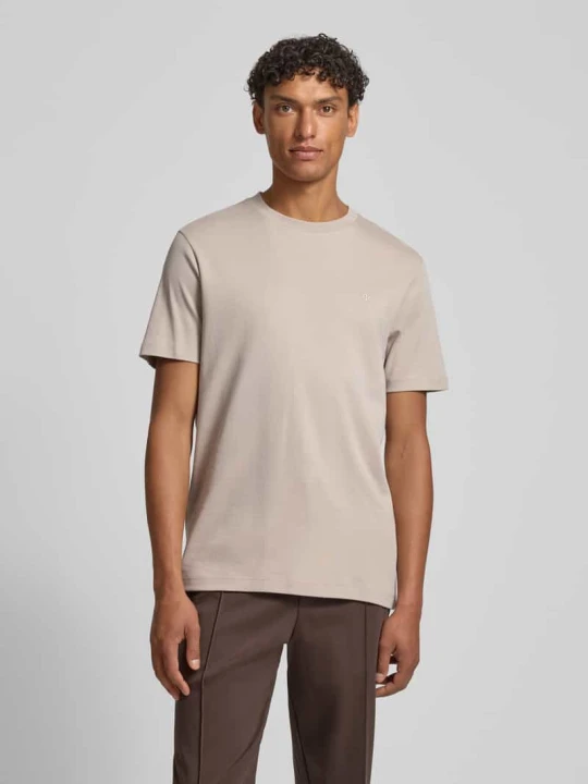Zdjęcie produktu T-shirt z wyhaftowanym logo model 'Priamo' JOOP! Jasnobrązowy