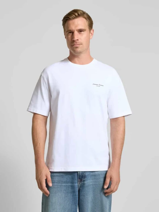 Zdjęcie produktu T-shirt z wyhaftowanym logo model 'Sauni' Samsøe Samsøe Biały