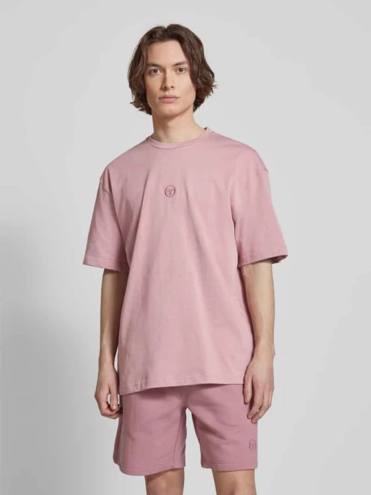 Zdjęcie produktu T-shirt z wyhaftowanym logo model ‘SIMBA’ Sergio Tacchini Brudnoróżowy