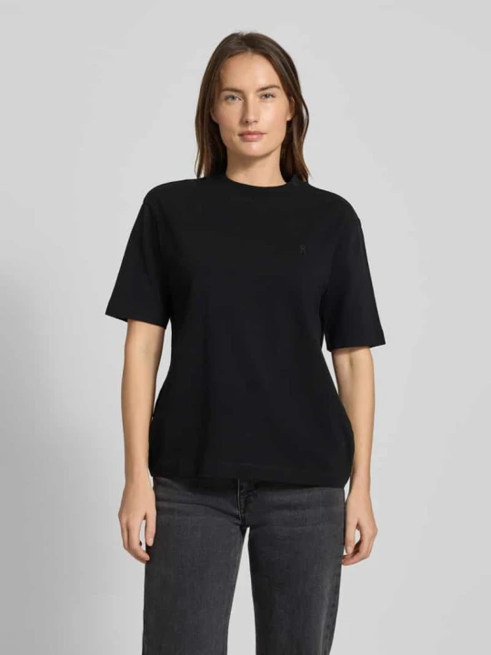 Zdjęcie produktu T-shirt z wyhaftowanym logo model ‘TARJAA’ ARMEDANGELS Czarny