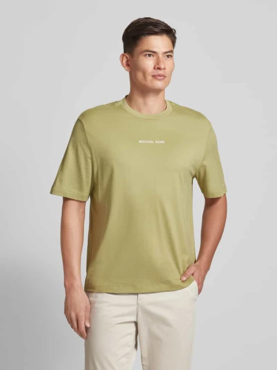 Zdjęcie produktu T-shirt z wyhaftowanym logo model ‘VICTORY’ Michael Kors Zielony