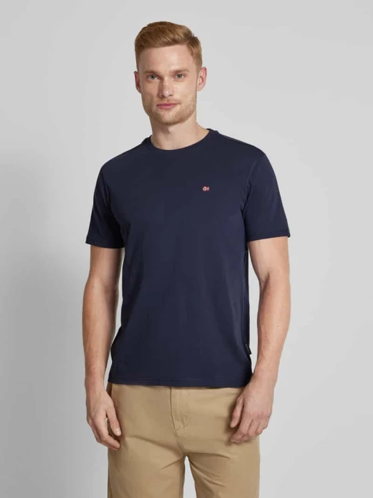 Zdjęcie produktu T-shirt z wyhaftowanym logo Napapijri Granatowy