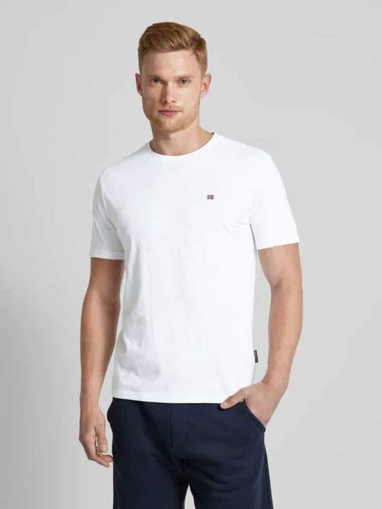 Zdjęcie produktu T-shirt z wyhaftowanym logo Napapijri Biały