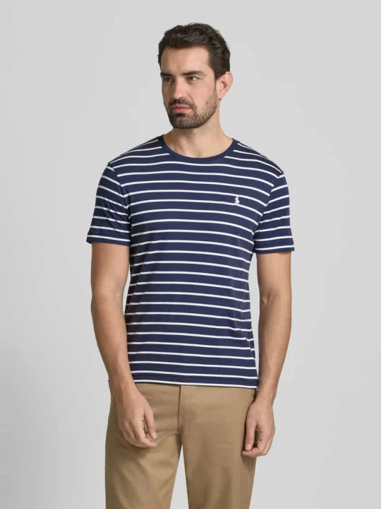 Zdjęcie produktu T-shirt z wyhaftowanym logo Polo Ralph Lauren Granatowy