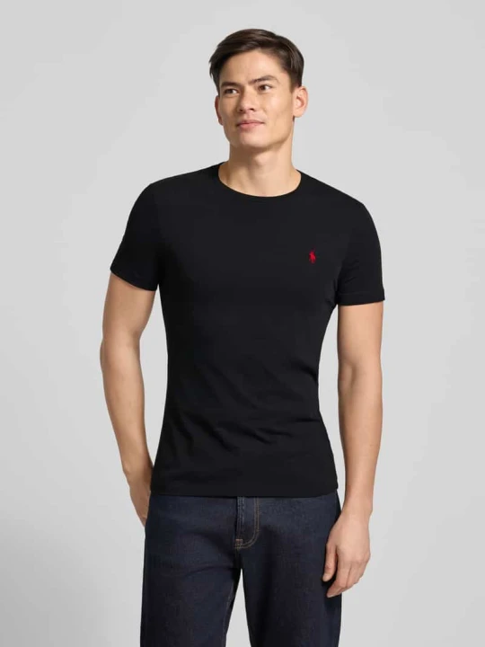 Zdjęcie produktu T-shirt z wyhaftowanym logo Polo Ralph Lauren Czarny