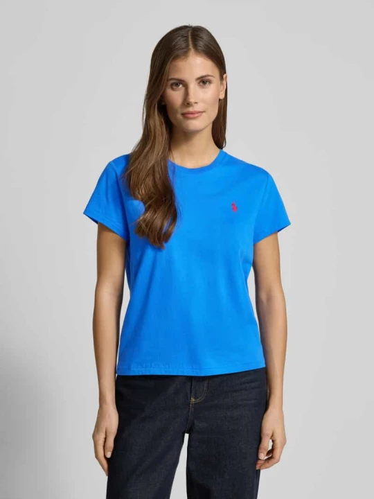 Zdjęcie produktu T-shirt z wyhaftowanym logo Polo Ralph Lauren Błękitny