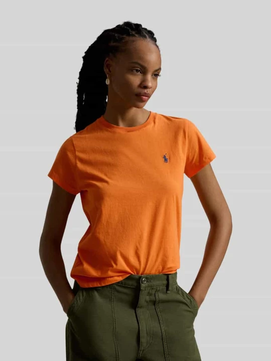 Zdjęcie produktu T-shirt z wyhaftowanym logo Polo Ralph Lauren Pomarańczowy