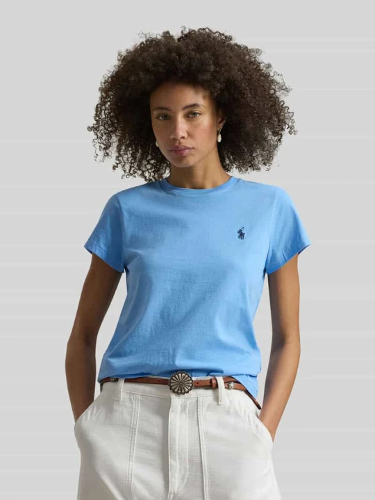 Zdjęcie produktu T-shirt z wyhaftowanym logo Polo Ralph Lauren Jasnoniebieski