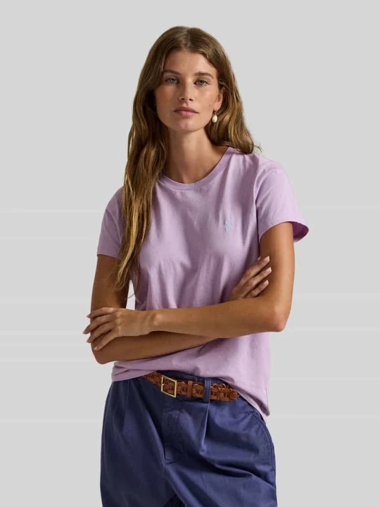 Zdjęcie produktu T-shirt z wyhaftowanym logo Polo Ralph Lauren Jasnofioletowy