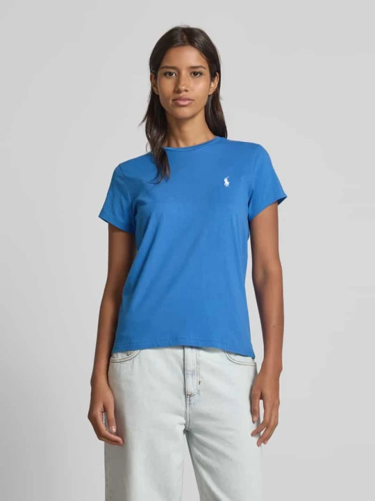 Zdjęcie produktu T-shirt z wyhaftowanym logo Polo Ralph Lauren Oceaniczny