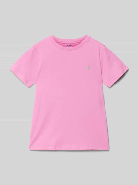 Zdjęcie produktu T-shirt z wyhaftowanym logo Polo Ralph Lauren Mocnoróżowy