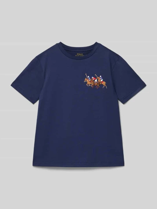 Zdjęcie produktu T-shirt z wyhaftowanym logo Polo Ralph Lauren Granatowy