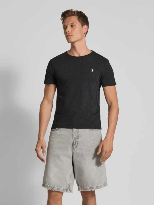 Zdjęcie produktu T-shirt z wyhaftowanym logo Polo Ralph Lauren Czarny