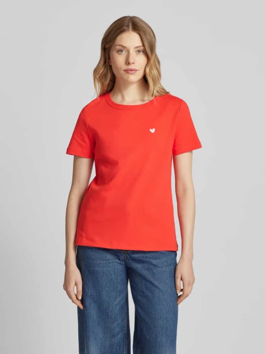 Zdjęcie produktu T-shirt z wyhaftowanym logo Smith & Soul Czerwony