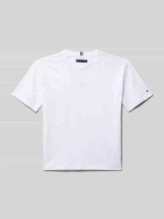 Zdjęcie produktu T-shirt z wyhaftowanym logo Tommy Hilfiger Biały