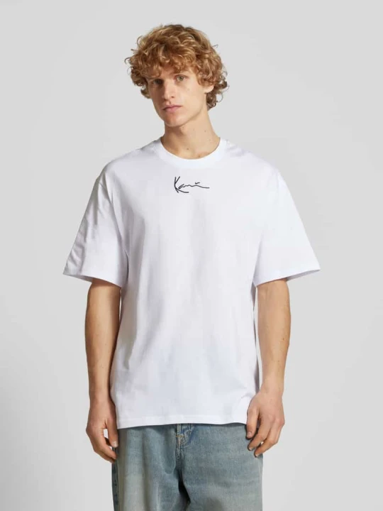 Zdjęcie produktu T-shirt z wyhaftowanym logo w zestawie 2 szt. Karl Kani Oliwkowy