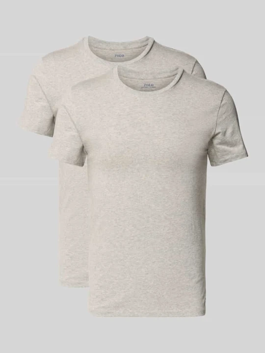 Zdjęcie produktu T-shirt o regularnym kroju z mieszanki bawełny w 2-paku Polo Ralph Lauren Jasnoszary melanż