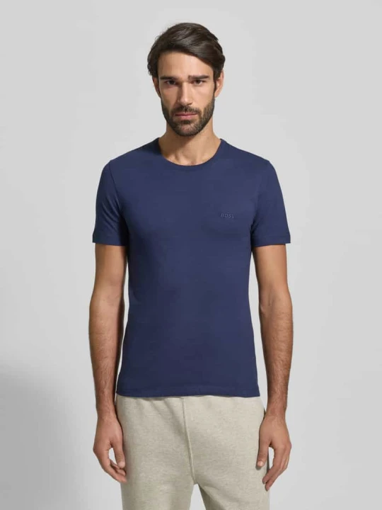 Zdjęcie produktu t-shirt o kroju regular fit z czystej bawełny model 'CLASSIC' w wielopak: 3 szt. Boss Ciemnoszary melanż
