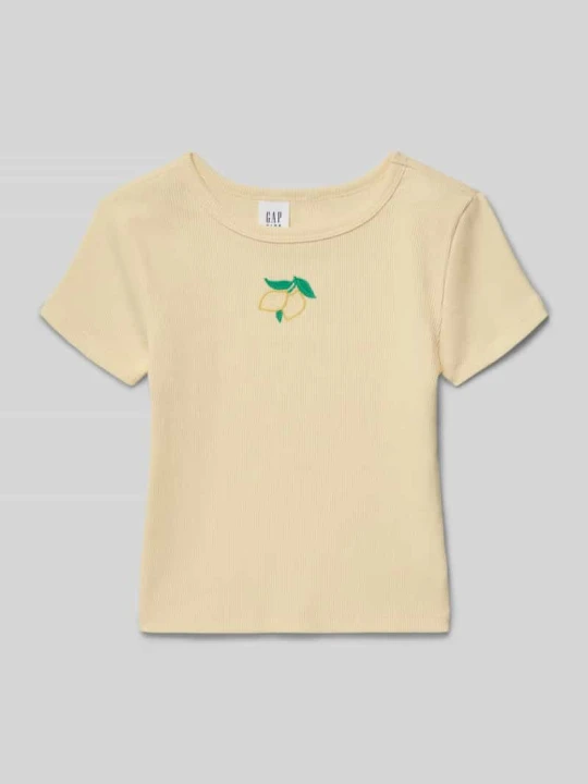 Zdjęcie produktu t-shirt z wyhaftowanym motywem GAP Jasnożółty