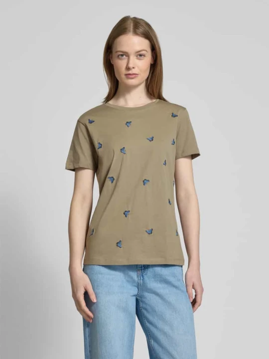 Zdjęcie produktu T-shirt z wyhaftowanym motywem Jake*s Limonkowy