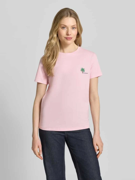 Zdjęcie produktu t-shirt z wyhaftowanym motywem Jake*s Mocnoróżowy