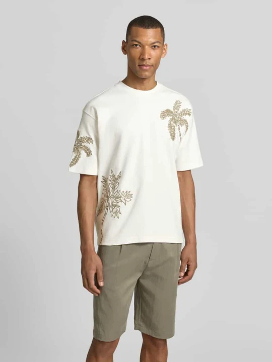 Zdjęcie produktu t-shirt z wyhaftowanym motywem Jake*s Écru