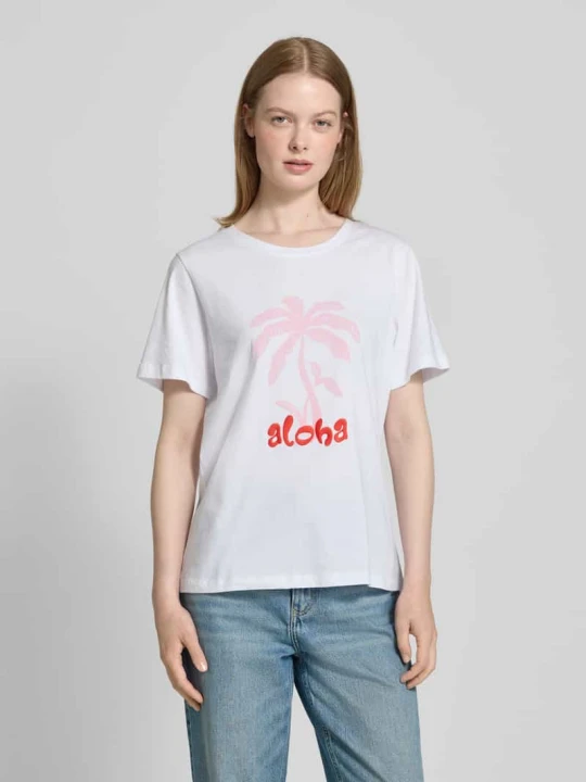 Zdjęcie produktu T-shirt z wyhaftowanym motywem Smith & Soul Biały