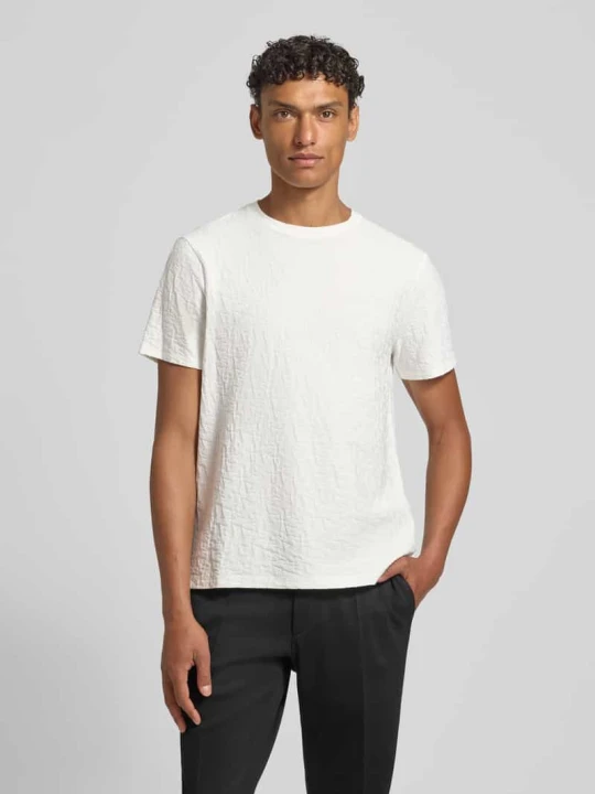 Zdjęcie produktu t-shirt z wzór z logo i okrągły dekolt Armani Exchange Biały