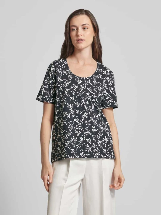Zdjęcie produktu T-shirt z wzorem na całej powierzchni Esprit Czarny