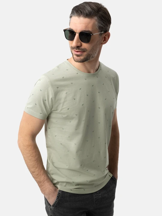 Zdjęcie produktu T-shirt z nadrukiem TM-LEIF Volcano Miętowy
