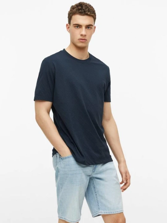 Zdjęcie produktu T-shirt z żakardową strukturą s.Oliver niebieski