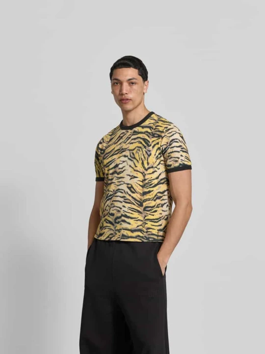 Zdjęcie produktu T-shirt ze zwierzęcym nadrukiem na całej powierzchni Kenzo Jasnożółty