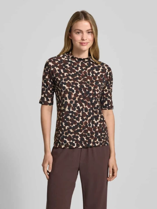 Zdjęcie produktu T-shirt ze stójką i rękawami o dł. 1 / 2 Betty Barclay Ciemnobrązowy