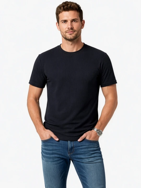 Zdjęcie produktu T-shirt ze strukturą, Comfort Fit, TM-KELOS Volcano 600