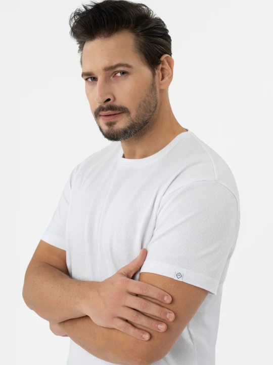 Zdjęcie produktu T-shirt z fakturą TM-FROST Volcano Biały