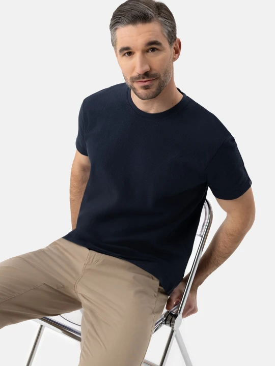 Zdjęcie produktu T-shirt z fakturą TM-FROST Volcano Granatowy