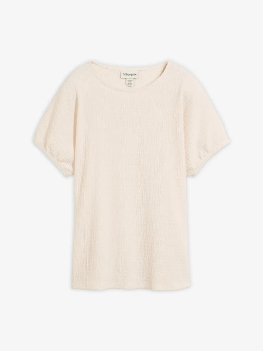 Zdjęcie produktu T-shirt ze strukturowanego materiału BonPrix biały