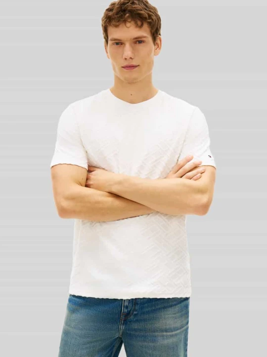 Zdjęcie produktu T-shirty o kroju regular fit z czystej bawełny Tommy Hilfiger Złamany biały