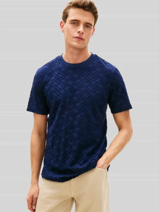 Zdjęcie produktu T-shirty o kroju regular fit z czystej bawełny Tommy Hilfiger Granatowy