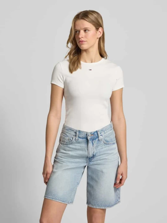 Zdjęcie produktu T-shirty o kroju slim fit z mieszanki bawełny w zestaw 2 szt. Tommy Jeans Granatowy