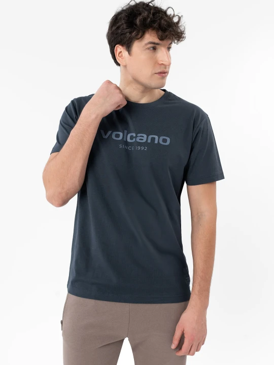 Zdjęcie produktu T-shirt z napisem, Comfort Fit, T-TOL Volcano Denim