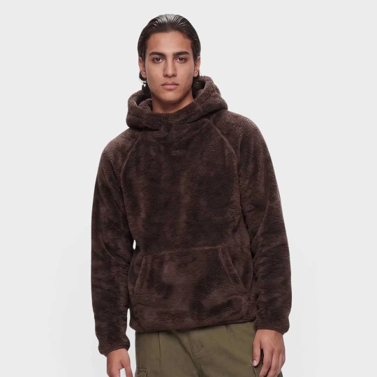 Zdjęcie produktu Tag Logo Teddy Hoodie K1X brązowy