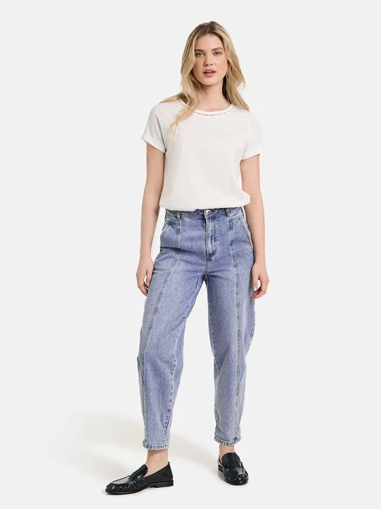 Zdjęcie produktu TAIFUN Dżinsy - Tapered fit - w kolorze błękitnym rozmiar: 36